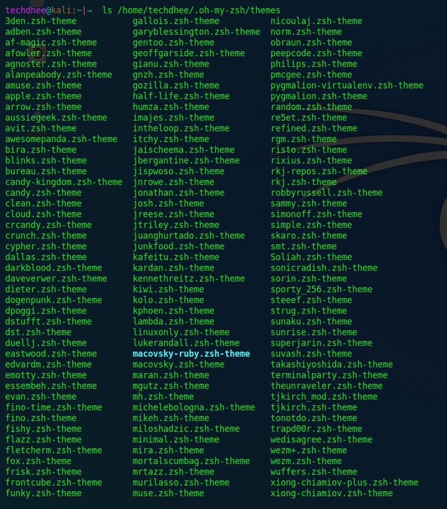 Zsh to Bash in Kali Linux