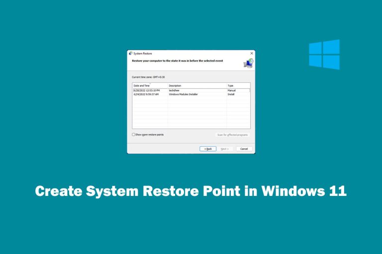 How to Create System Restore Point in Windows 11 - TECH DHEE