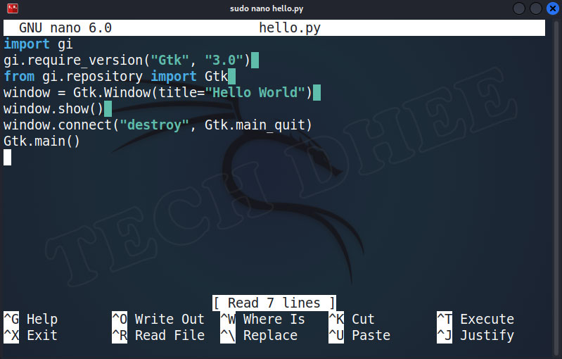 Install PyGObject on Kali Linux