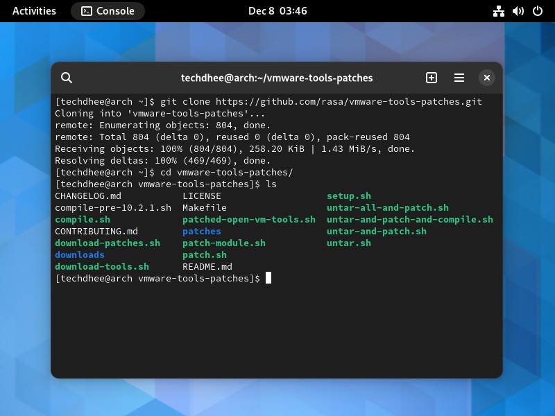 Install VMware Tools in Arch Linux