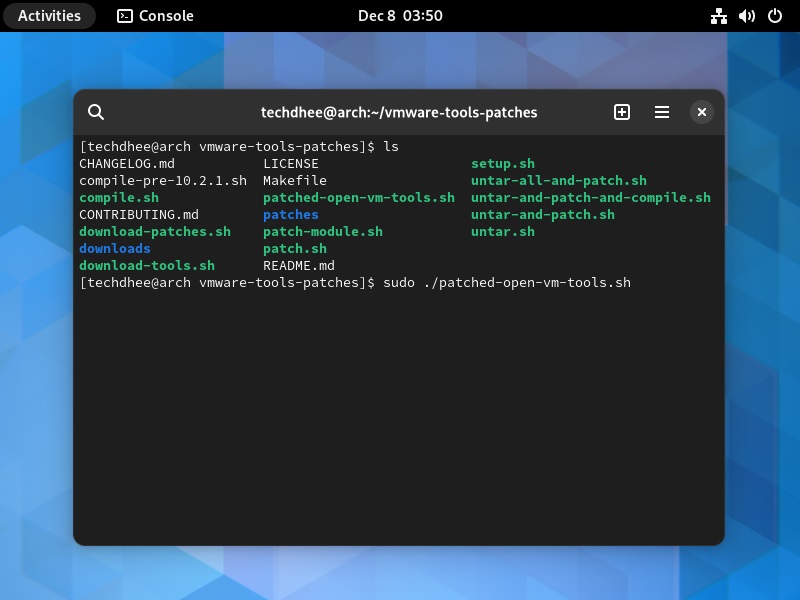 Install VMware Tools in ArchLinux