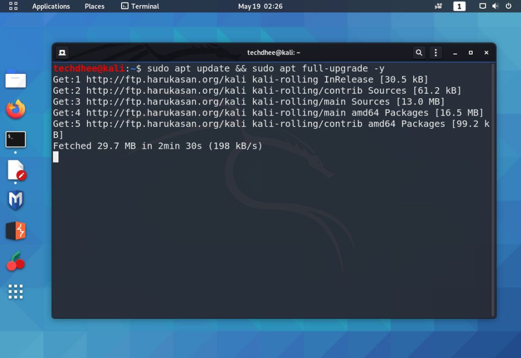 Kali Linux Update and Upgrade