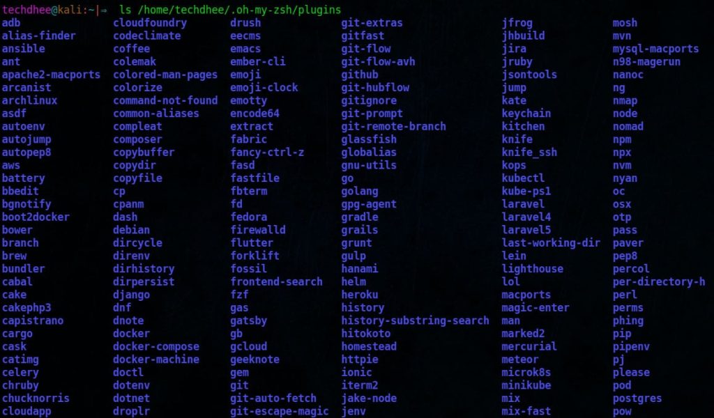 Bash to Zsh in Kali Linux
