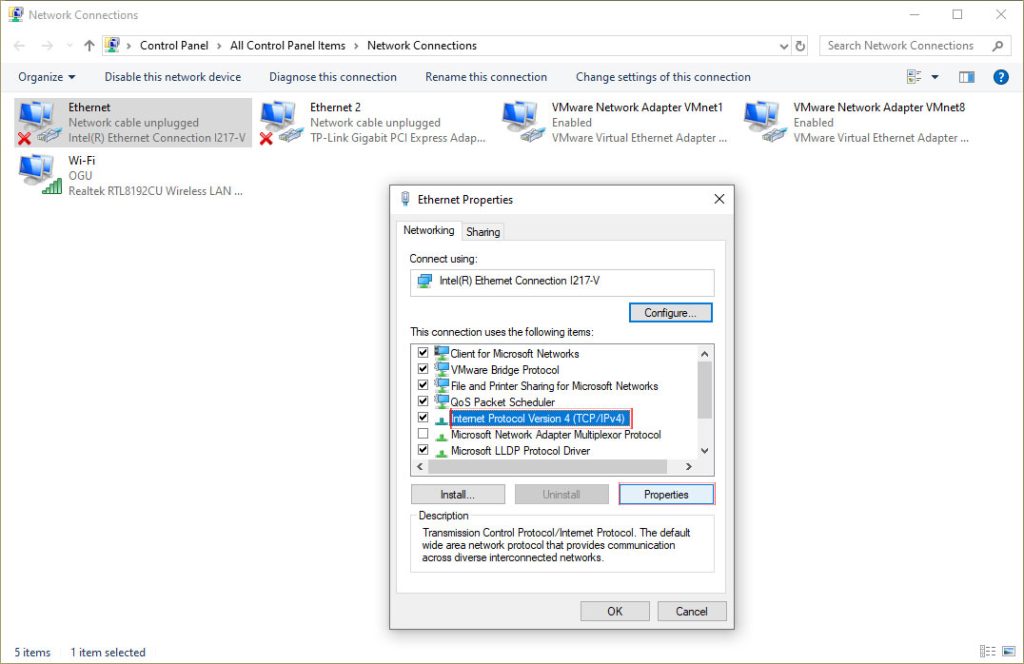 Set a Static IP Address in Windows