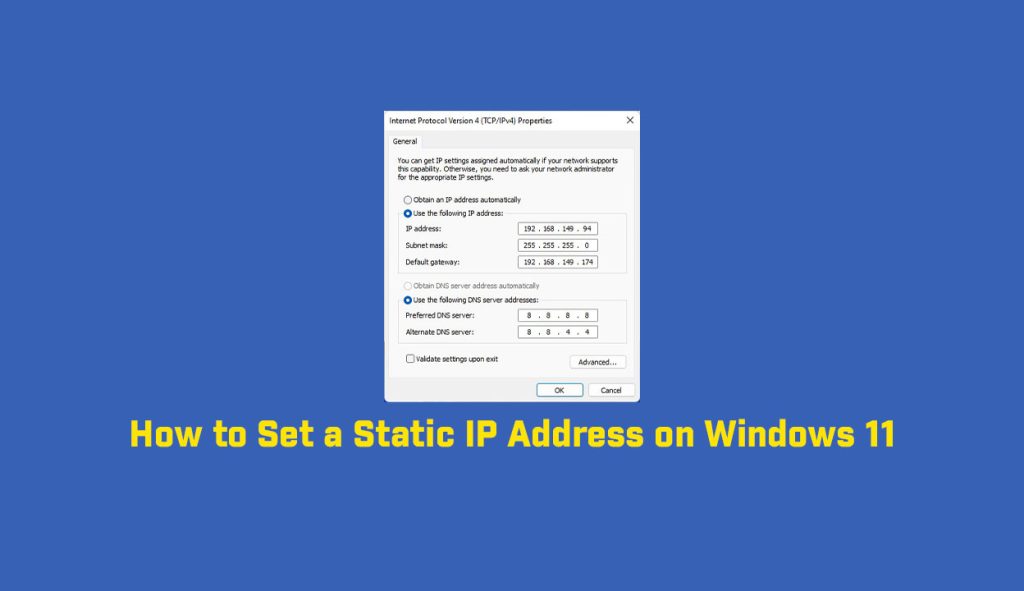 How To Set A Static Ip Address On Windows 11 Tech Dhee 6417