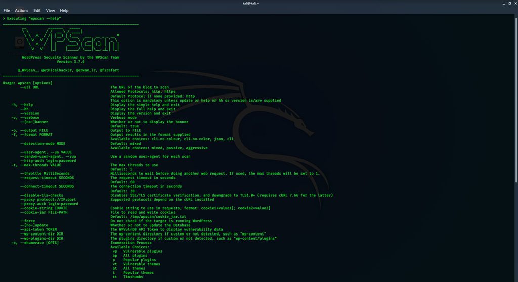 WPScan in Kali Linux