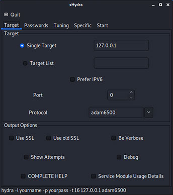 Hydra in Kali Linux