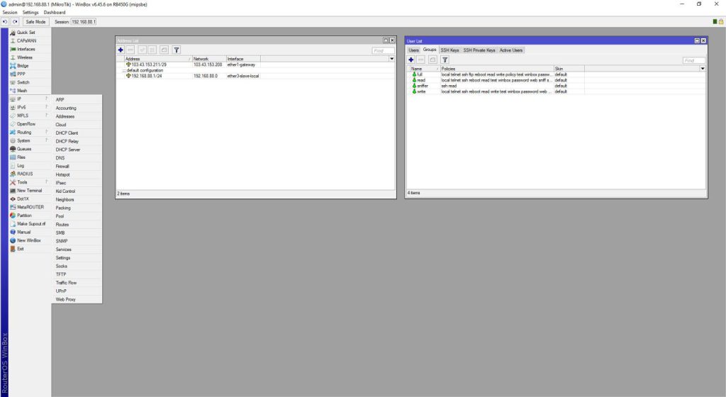 Mikrotik-router settings