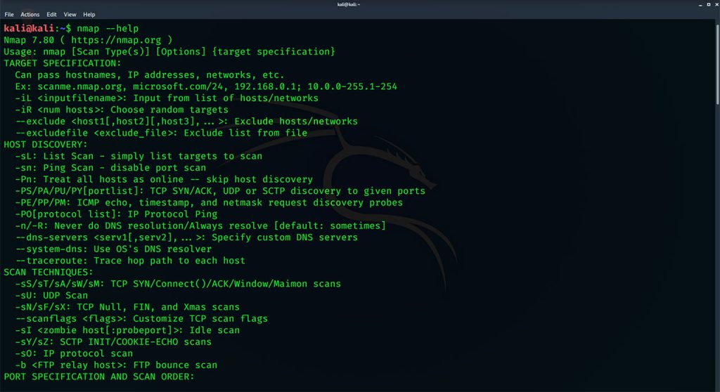 Nmap in Kali Linux