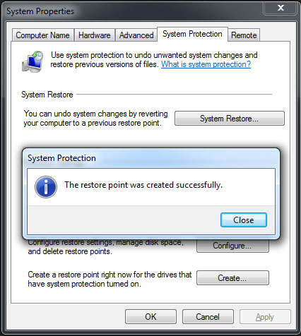 Restore Point in Windows 11